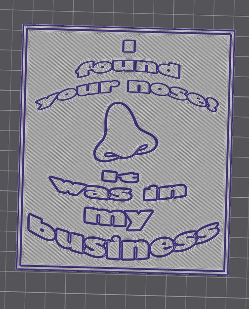Mô hình bảng hiệu: I found your nose it was in my business - Image 4