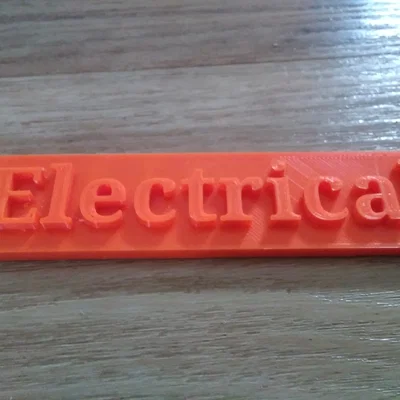 Biển báo Electrical in 3D - Phụ kiện an toàn cho thiết bị điện