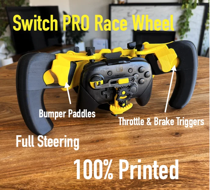 Vô lăng đua xe in 3D 100% cho Nintendo Switch PRO - TEST FIT - Image 1