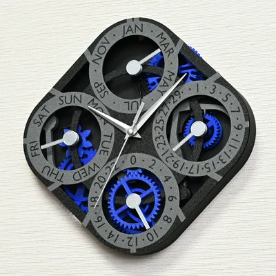 Đồng hồ cơ Perpetual Calendar 3D - Phiên bản 2