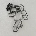 Mô hình treo tường Minecraft Steve (2D Wall Art) in 3D siêu đẹp - Thumbnail 1