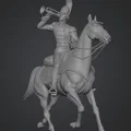 Mô hình 3D Kỵ sĩ Thổi kèn Trung đoàn Moscow Dragoon tuyệt đẹp - Thumbnail 1