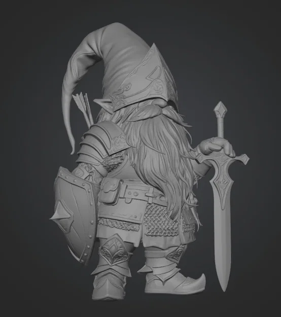 Mô hình 3D Chiến binh Gnome bọc thép (Ironbound Gnome Warrior) - Image 1