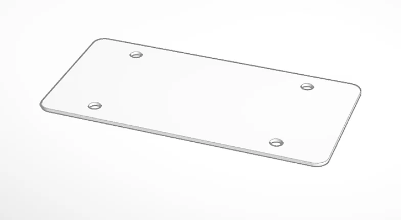 Mẫu Biển Số Xe Tùy Chỉnh (Small License Plate Template) In 3D - Image 1