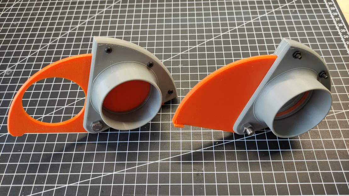 Bộ van chặn bụi Blast Gate cho ống dẫn 50mm - Tự in 3D - Image 1