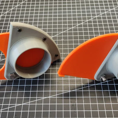 Bộ van chặn bụi Blast Gate cho ống dẫn 50mm - Tự in 3D