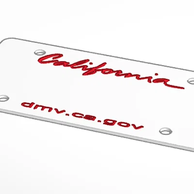 Mẫu biển số xe California 3D - Tùy biến dễ dàng với công nghệ in 3D