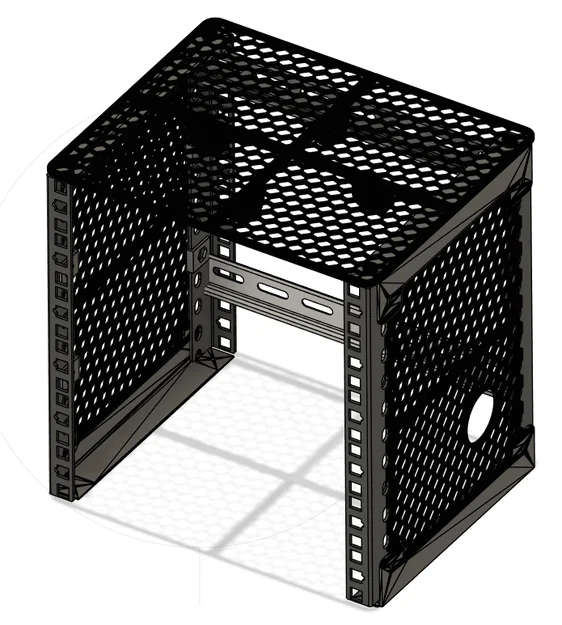 Bộ tấm che và nóc tủ rack 10 inch in 3D tối ưu tản nhiệt - Image 1