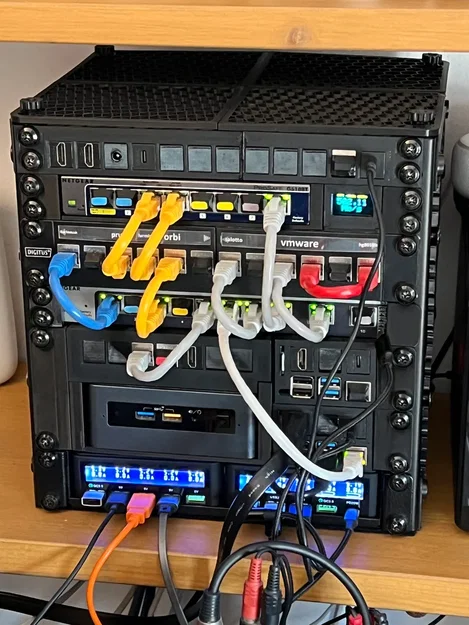 Bộ tấm che và nóc tủ rack 10 inch in 3D tối ưu tản nhiệt - Image 2