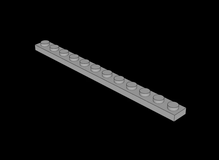 Thanh gạch nối Lego 1x12 Plate - Mẫu in 3D tương thích hoàn hảo - Image 1