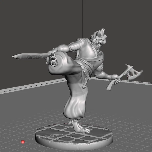 Mô hình White Dragonborn Monk D&D - Mẫu in 3D Võ sĩ Rồng - Image 1
