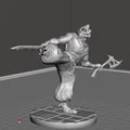 Mô hình White Dragonborn Monk D&D - Mẫu in 3D Võ sĩ Rồng - Thumbnail 1