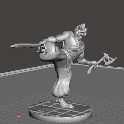 Mô hình White Dragonborn Monk D&D - Mẫu in 3D Võ sĩ Rồng