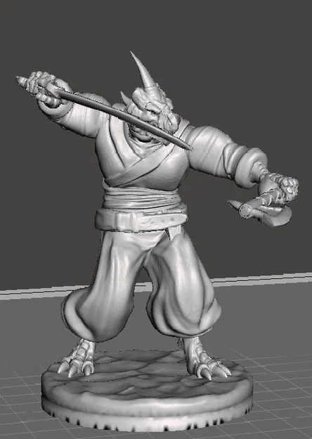 Mô hình White Dragonborn Monk D&D - Mẫu in 3D Võ sĩ Rồng - Image 2