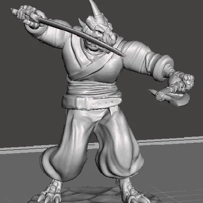 Mô hình White Dragonborn Monk D&D - Mẫu in 3D Võ sĩ Rồng