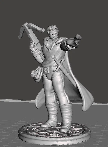Mô hình Human Warlock cầm nỏ 3D mini cho game Dungeons & Dragons - Image 1