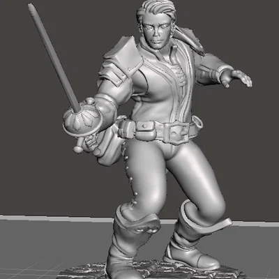 Mô hình Swashbuckler Rogue: Chiến binh kiếm sĩ in 3D cho D&D