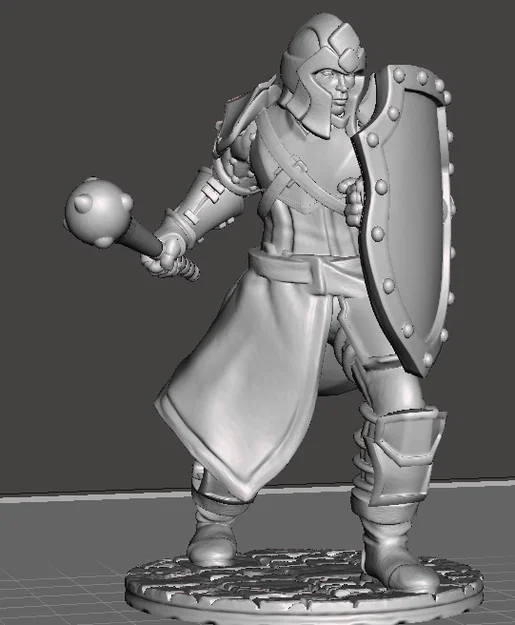 Mô hình Cleric cầm chùy và khiên cho Dungeons and Dragons - Image 1
