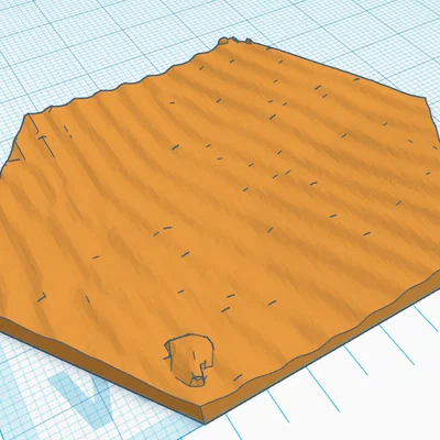 Mô hình 3D ô sa mạc (Desert Tile) cho bàn cờ Catan v2