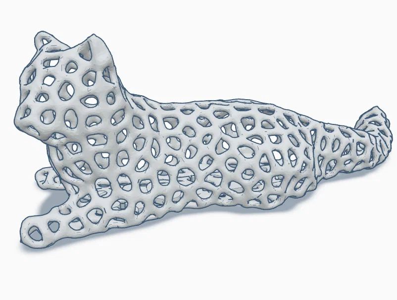 Mô hình chú mèo Voronoi độc đáo cho người yêu in 3D - Image 1