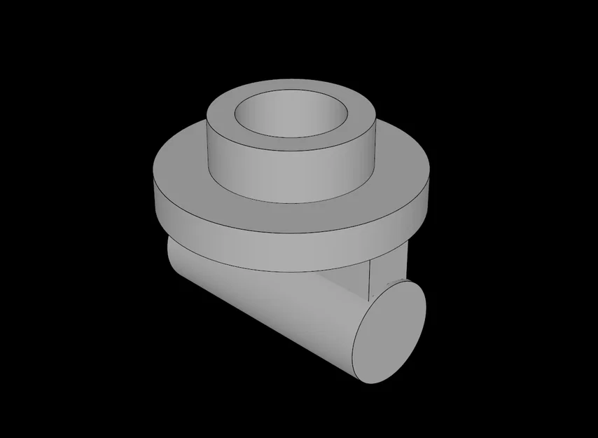 Plate 1x1 Round tương thích Lego với tay cầm ngang (File 3D) - Image 1