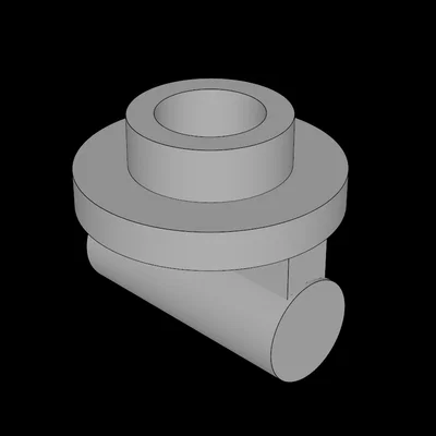 Plate 1x1 Round tương thích Lego với tay cầm ngang (File 3D)
