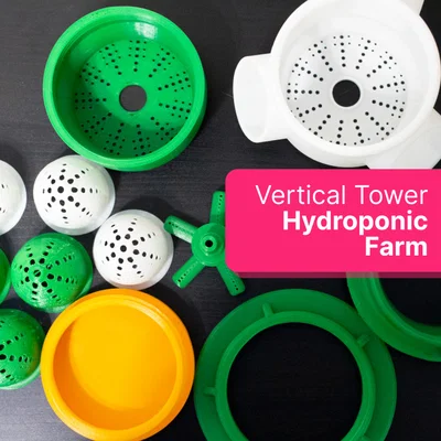 Tháp Nông Trại Thủy Canh Dạng Đứng Module (Modular Vertical Hydroponic Farm Tower)