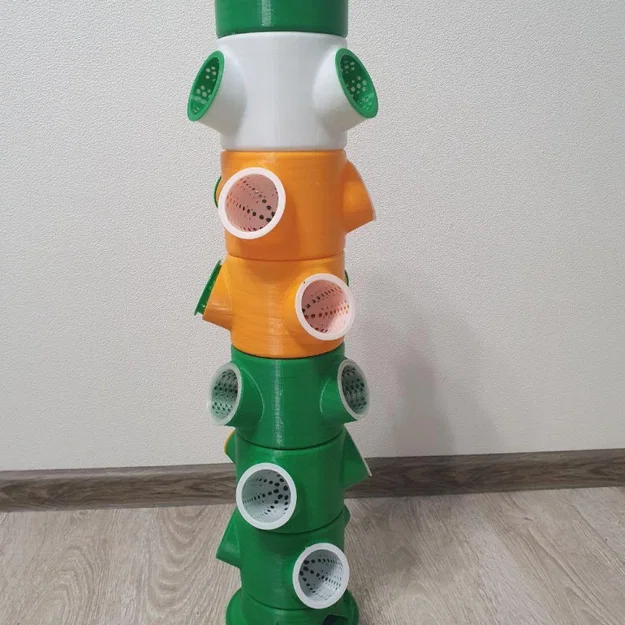 Tháp Nông Trại Thủy Canh Dạng Đứng Module (Modular Vertical Hydroponic Farm Tower) - Image 2