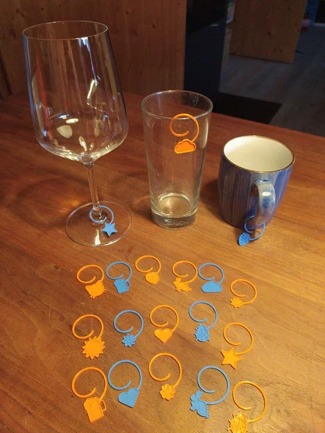 Dấu đánh dấu ly uống (Drink glass marker) - Image 1