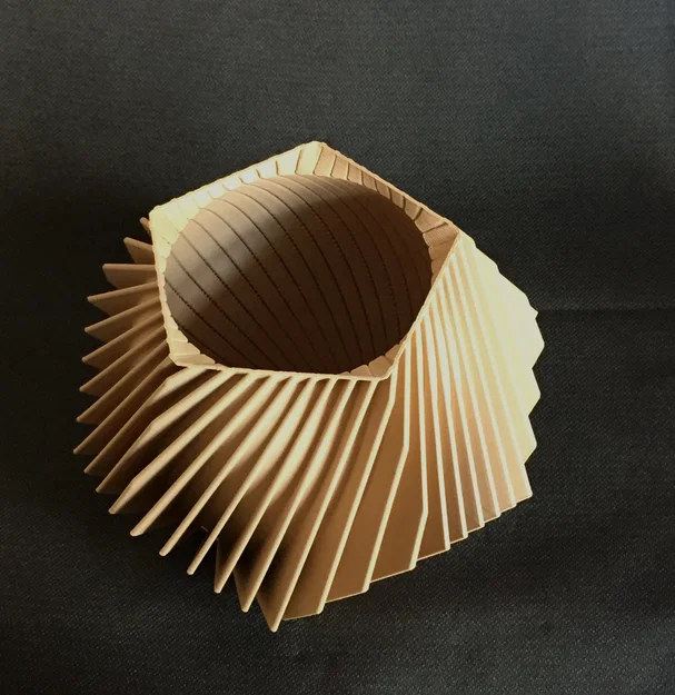 Chậu hoa/cây Dodecahedron – Sọc chéo (POT DE FLEURS - PLANTES DODECADRE-RAYURES OBLIQUES) - Image 3