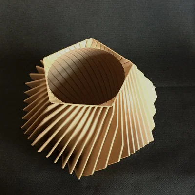 Chậu hoa/cây Dodecahedron – Sọc chéo (POT DE FLEURS - PLANTES DODECADRE-RAYURES OBLIQUES)