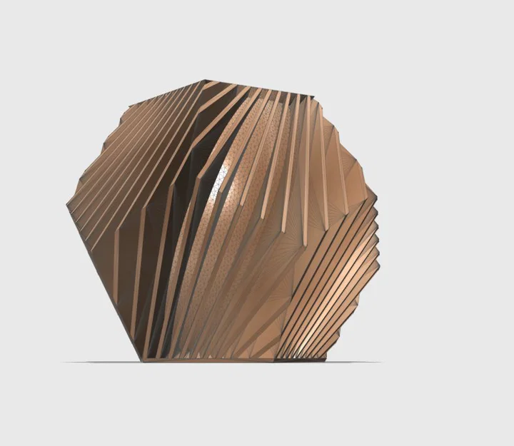 Chậu hoa/cây Dodecahedron – Sọc chéo (POT DE FLEURS - PLANTES DODECADRE-RAYURES OBLIQUES) - Image 4