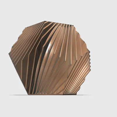 Chậu hoa/cây Dodecahedron – Sọc chéo (POT DE FLEURS - PLANTES DODECADRE-RAYURES OBLIQUES)