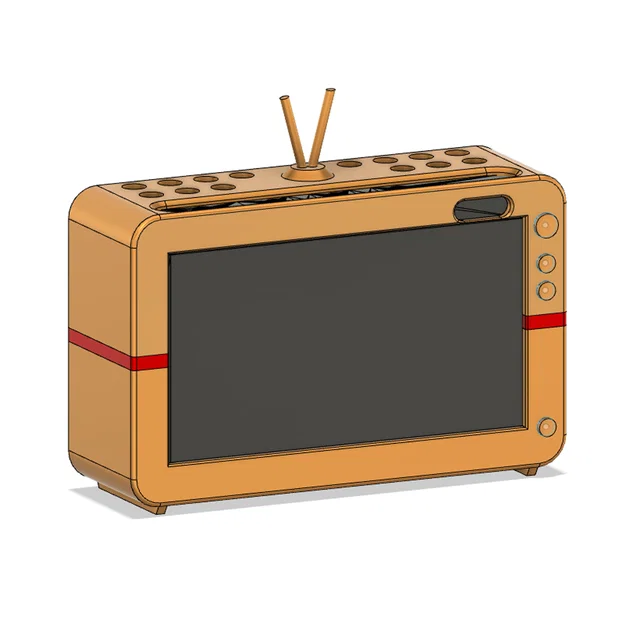 Vỏ Bọc TV Cổ Điển Cho Echo Show 5 2nd Gen (Vintage TV Case) - Image 3
