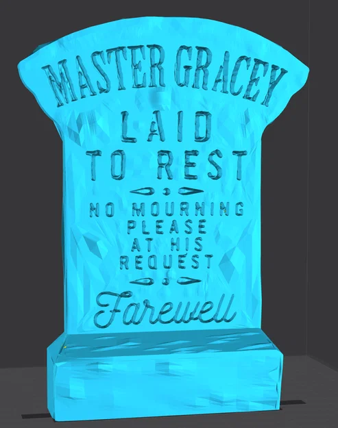 Mô hình 3D bia mộ Master Gracey từ Haunted Mansion - Image 3