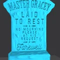 Mô hình 3D bia mộ Master Gracey từ Haunted Mansion - Thumbnail 3