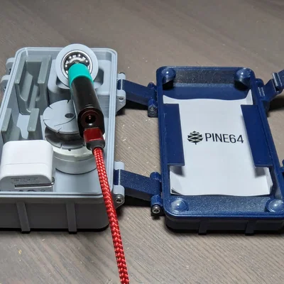 Hộp đựng mỏ hàn Pinecil Pine64 gọn bàn, kèm tuỳ chọn ngăn sắp xếp