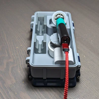 Hộp đựng mỏ hàn Pinecil Pine64 gọn bàn, kèm tuỳ chọn ngăn sắp xếp