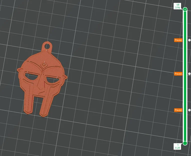 Móc khóa mặt nạ MF DOOM (MF DOOM mask keychain) - Image 2