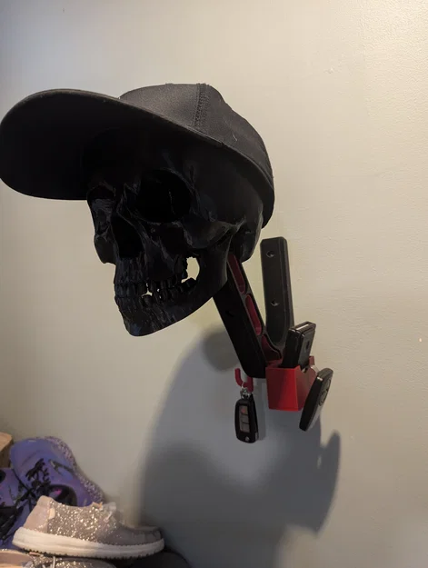 Móc treo chìa khóa và ví cho Skull Helmet Holder - Image 2