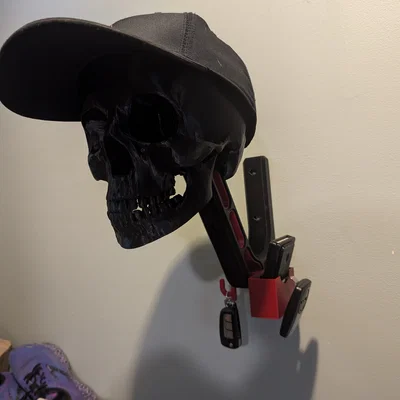 Móc treo chìa khóa và ví cho Skull Helmet Holder