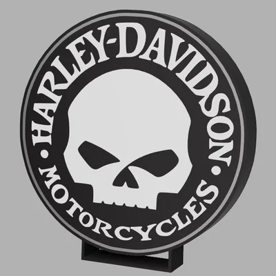 LightBox - Harley Davidson Skull