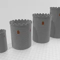Chậu/Bình hoa tự tưới dạng Tháp Lâu Đài (Self-watering Flower Pot / Vase Castle Tower) - Thumbnail 3
