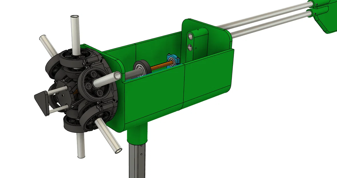 Tua-bin gió 6 cánh variable pitch tham số (2,7m) – kèm STEP files - Image 11
