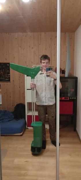 Tua-bin gió 6 cánh variable pitch tham số (2,7m) – kèm STEP files - Image 17