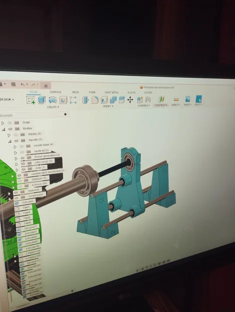 Tua-bin gió 6 cánh variable pitch tham số (2,7m) – kèm STEP files - Image 46