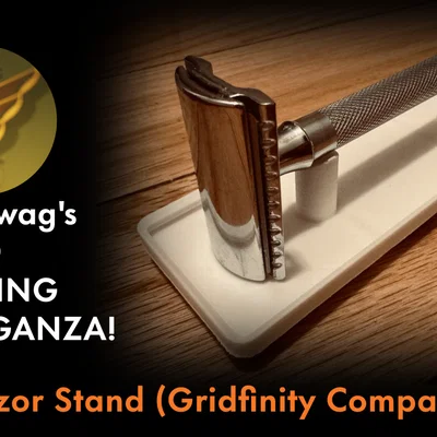 Gridfinity Safety Razor Stand (Kệ đỡ dao cạo an toàn)