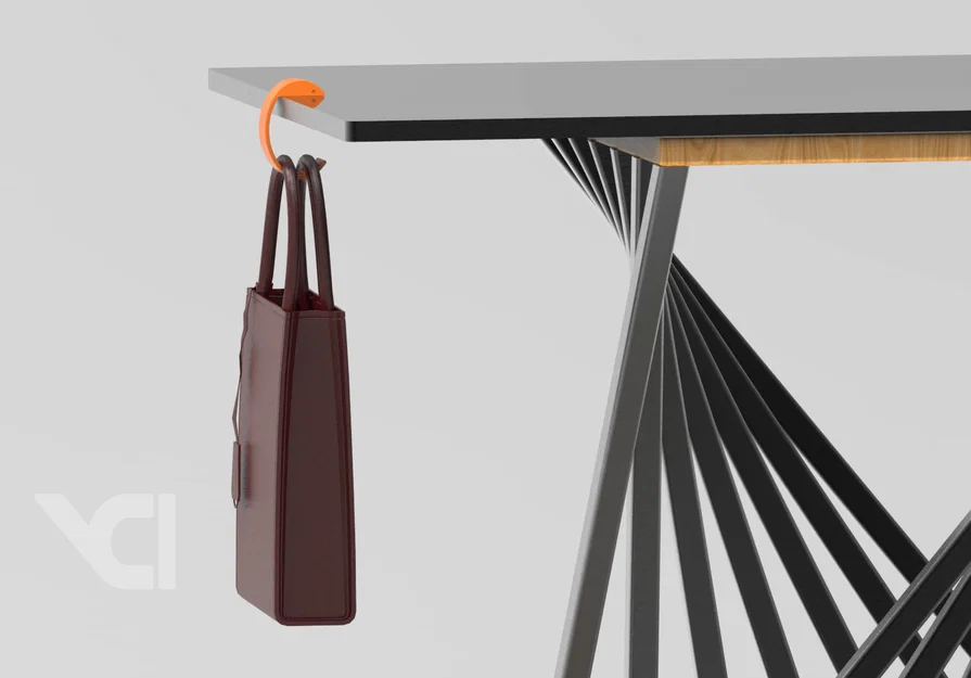 Móc treo túi xách gắn cạnh bàn tiện lợi (Bag Table Hook) - Image 2