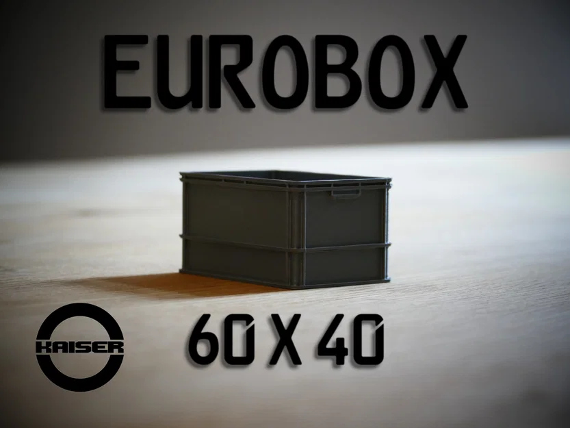 Mô hình thùng nhựa công nghiệp Eurobox 60x40x32 tỉ lệ 1:10 - Image 1