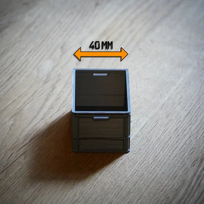 Mô hình thùng nhựa công nghiệp Eurobox 60x40x32 tỉ lệ 1:10